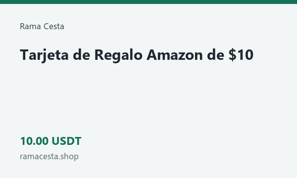 Tarjeta de Regalo Amazon de $10 · 10 USDT