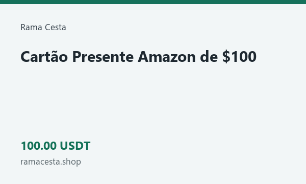 Cartão Presente Amazon de $100 · 100 USDT
