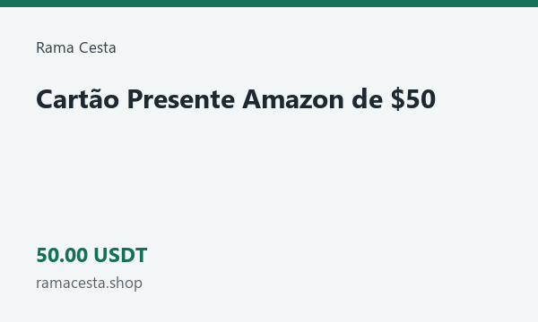 Cartão Presente Amazon de $50 · 50 USDT
